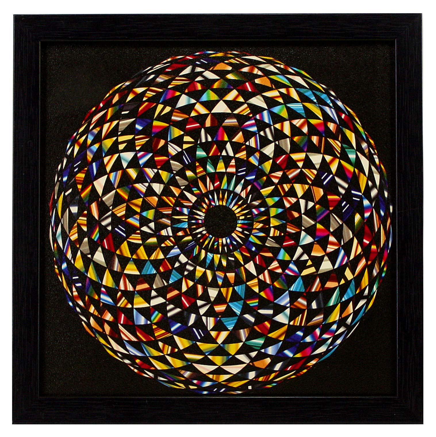 Indianara 4 Piece Set of Framed Wall Hanging OM MANDALA Decor Art Prints (1494) 9 inch X 9 inch Without Glass